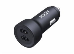 Aukey CC-Y23 nabíječka do auta, 2xUSB-C, 65W (černá)