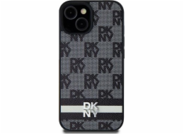 DKNY Pouzdro Dkny Dkhcs24Spcptssk S24 S921 Pevné kožené pouzdro s kostkovaným mono vzorem a potištěnými pruhy