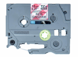Brother - TZe-MPRG31 páska s červenými kachličkami / černá (12mm, 4m)