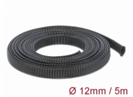 Delock Braided Sleeving - Braided expandable sleeving - 5 m - černá