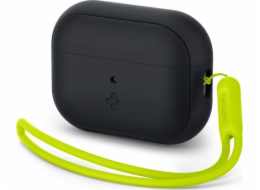 Spigen Ochranné pouzdro na sluchátka Spigen Silicone Fit Strap pro Apple AirPods Pro 1/2 černá/fantomově zelená ACS05810