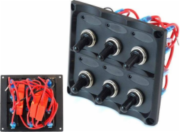 TurboWorks_F Switch Panel 12V SPST/ON-OFFx6, 3B 15A IP68