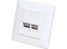 Intellinet Network Solutions Intellinet Síťová zásuvka pod omítku 2x RJ45 Cat6 10G, STP, bílá