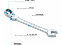 SATA KOMBINOVANÝ KLÍČ 16mm S ráčnou, GL46407