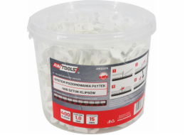 AWTools SYSTÉM VYROVNÁVÁNÍ OBKLADŮ STANDARDNÍ 1,0mm - 7mm-15mm - KLIPY 400ks. AW30370