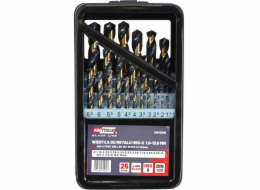 AWTools vrtačka AWTOOLS DRILL METAL HSS M2 SET. 25ks /1,0-13,0mm/ PREMIUM AW42005