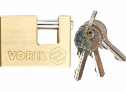 Vorel Mosazný visací zámek 75mm 3 klíče 77212