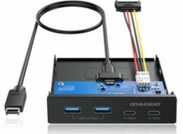 Graugear GG 18045 USB 3.1, 4 porty Bay Hub, 2 x USB a, 1 x USB-C. (G-MP02)