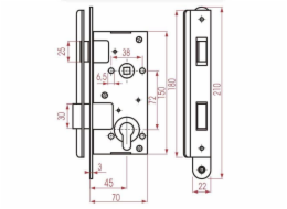KOMPRESNÍ ZÁMEK KURZEMES 406C-35802/2
