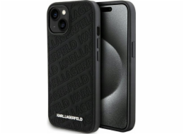 Karl Lagerfeld Originální pevný obal KARL LAGERFELD KLHCP15MPQKPMK pro iPhone 15 Plus (prošívaný vzor / černá)