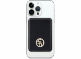 Powerbank Guess Indukční Powerbank 15W GUPBM5AL4DMK 5000mAh černá/černá MagSafe 4G Strassed Metal Logo