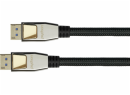 PYTHON  DisplayPort 2.0 kabel Nylongeflecht černý 0,5m