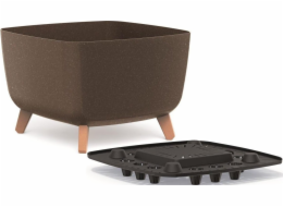 Prosperplast GRACIA SQUARE EKO DŘEVĚNÝ KVĚTINÁČ 39x39CM KÁVA