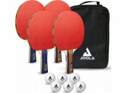 Joola JOOLA FAMILY STOLNÍ TENIS SET 4 SOUTĚŽNÍ RAKETY 6 POKROČILÝCH MÍČKŮ