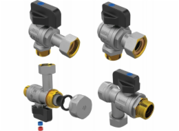 Arco SENA Univerzální sada rohových ventilů pro plynové kotle s filtry (2 ks 1/2 + 2 ks 3/4)