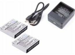 Cameron Sino Battery Set 2x Baterie + nabíječka pro Xiaomi Yi Az13-1