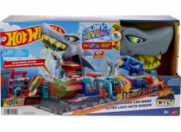 Hračka Mattel HW City Color Reveal Automyčka se žralokem