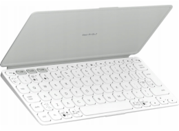 Logitech Keys-To-Go 2 - Klávesnice - vestavěný kryt - bezdrátový - Bluetooth LE - QWERTY - US mezinárodní - bledě šedá