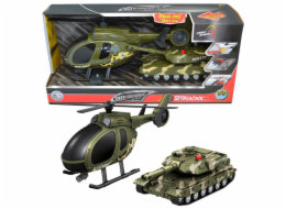 CITY SERVICE CAR - 1:14 Vojenský set vrtulník + tank
