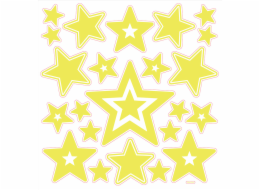 Svítící samolepky na zeď 3D - HVĚZDY