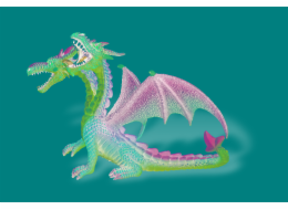 Bullyland 75596 - Drak dvouhlavý barevný