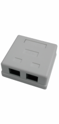 DATACOM Datová zásuvka UTP CAT5E 2xRJ45 na omítku bílá
