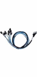 SUPERMICRO MCIO x8 (STR to STR), semi-flat, 40cm,32AWG,RoHS