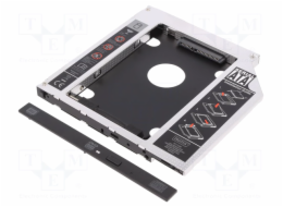 Montážní rámeček SSD / HDD pro jednotku CD / DVD / Blu-ray, SATA na SATA III, 9,5 mm