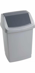Odpadkový koš Curver, šedý, 9 l, 189 x 189 x 381 mm