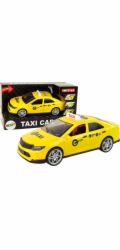 LeanToys Auto Taxi Vozidlo 1:14 Světla zní žlutě