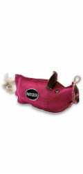PafDog Prasátko Pinky Hračka pro psy z kůže a juty 28cm