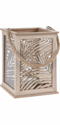 PROGARDEN Lucerna dřevěná se vzorem 18 x 25,5 cm KO-NB1400590