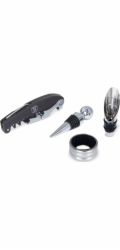 BERLINGERHAUS Dárková sada na otevírání vína 4 ks Black Silver Collection BH-2000