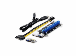 UNIBOS UNRI-106 Riser card PCIe x1 to PCIe x16 + 6-pin power cable