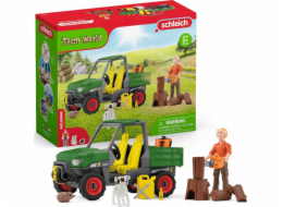 Schleich Farm World lesní farmář s vozidlem, figurka jako hračka