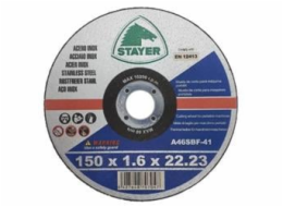 Kotouč řezný na kov STANDARD T41, O 150 x 1,6 x 22,23 mm, STAYER Kotouč řezný na kov STANDARD T41, O 150 x 1,6 x 22,23 mm, STAYER