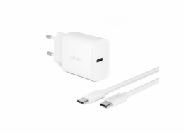 Epico 20W PD Charger Bundle with USB-C to USB-C cable 1.2m - bílá