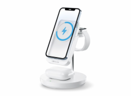 Bezdrátová nabíjecí stanice Forever s power bankou 5v1 MACS-100 bílá
