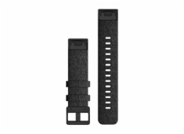 Řemínky QuickFit® 20 Černý nylon s vřesovou úpravou, přezka black