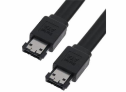 PremiumCord Kabel eSATA-eSATA, 50 cm,stíněný,černý
