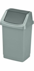 Odpadkový koš Curver, stříbrná/šedá, 9 l, 189 x 189 x 381 mm