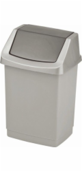 Odpadkový koš Curver, stříbrná/šedá, 15 l, 235 x 235 x 438 mm