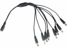 Conexpro DC napájecí rozbočovač, 8x samec, 1x samice