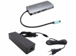 i-tec USB-C Metal Nano Dock HDMI/VGA with LAN + Power Delivery 100W + Charger 100W (bundle)