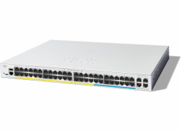 Cisco Catalyst 1300-48MGP-4X - Přepínač - L3 - řízený - 32 x 10/100/1000 (PoE+) + 16 x 2.5G (PoE+) + 4 x 10 Gigabit SFP+ - Lze montovat do rozvaděče - PoE+ (370 W)