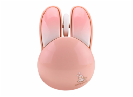 MOFII Wireless Mouse + Bluetooth Rabbit M6DM Oil Painting (White-Pink)