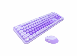 MOFII Sweet New 2.4G Wireless Keyboard + Mouse Set (Purple)