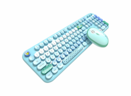 MOFII Lovely 2.4G Wireless Keyboard + Mouse Set (Blue)