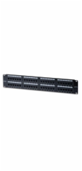Digitus DN-91648U Digitus CAT 6 patch panel, nestíněný, 48 portů RJ45, 8P8C, LSA, 2U, montáž do stojanu, bl, 482x44x109 mm