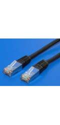 Patchkabel S/FTP,Cat6,2xRJ45, 0,5m černý